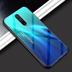 Carcasa Bumper Funda Silicona Espejo Gradiente Arco iris para Xiaomi Poco X2 Cian