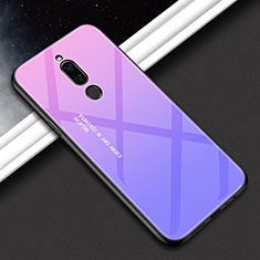 Carcasa Bumper Funda Silicona Espejo Gradiente Arco iris para Xiaomi Redmi 8 Morado