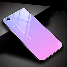 Carcasa Bumper Funda Silicona Espejo Gradiente Arco iris para Xiaomi Redmi Go Morado