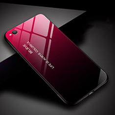 Carcasa Bumper Funda Silicona Espejo Gradiente Arco iris para Xiaomi Redmi Go Rojo