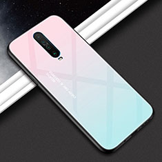 Carcasa Bumper Funda Silicona Espejo Gradiente Arco iris para Xiaomi Redmi K30 5G Rosa