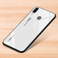 Carcasa Bumper Funda Silicona Espejo Gradiente Arco iris para Xiaomi Redmi Note 7 Pro Blanco