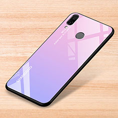 Carcasa Bumper Funda Silicona Espejo Gradiente Arco iris para Xiaomi Redmi Note 7 Rosa