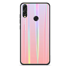 Carcasa Bumper Funda Silicona Espejo Gradiente Arco iris R01 para Huawei Honor View 10 Lite Oro Rosa