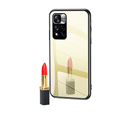 Carcasa Bumper Funda Silicona Espejo LS1 para Xiaomi Redmi Note 11 5G Oro