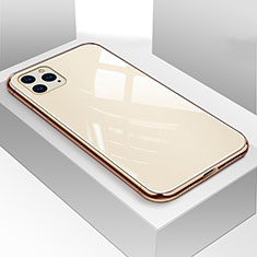 Carcasa Bumper Funda Silicona Espejo M01 para Apple iPhone 11 Pro Oro