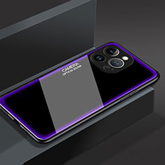 Carcasa Bumper Funda Silicona Espejo M01 para Apple iPhone 13 Pro Max Morado