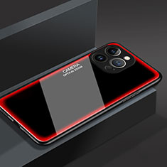 Carcasa Bumper Funda Silicona Espejo M01 para Apple iPhone 13 Pro Max Rojo
