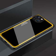 Carcasa Bumper Funda Silicona Espejo M01 para Apple iPhone 14 Plus Amarillo