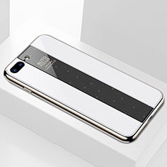 Carcasa Bumper Funda Silicona Espejo M01 para Apple iPhone 7 Plus Blanco