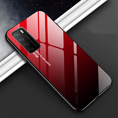 Carcasa Bumper Funda Silicona Espejo M01 para Huawei Honor Play4 5G Rojo
