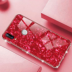 Carcasa Bumper Funda Silicona Espejo M01 para Huawei Nova 3e Rojo