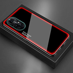 Carcasa Bumper Funda Silicona Espejo M01 para Huawei Nova 8 Pro 5G Rojo
