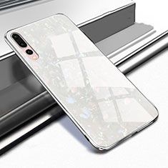 Carcasa Bumper Funda Silicona Espejo M01 para Huawei P20 Pro Blanco