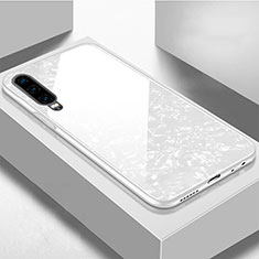 Carcasa Bumper Funda Silicona Espejo M01 para Huawei P30 Blanco