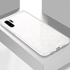 Carcasa Bumper Funda Silicona Espejo M01 para Huawei P30 Pro Blanco