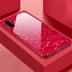 Carcasa Bumper Funda Silicona Espejo M01 para Huawei P30 Pro New Edition Rojo