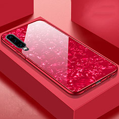 Carcasa Bumper Funda Silicona Espejo M01 para Huawei P30 Rojo