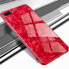 Carcasa Bumper Funda Silicona Espejo M01 para Oppo AX5 Rojo