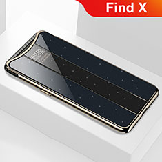 Carcasa Bumper Funda Silicona Espejo M01 para Oppo Find X Negro