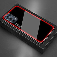 Carcasa Bumper Funda Silicona Espejo M01 para Oppo Reno5 5G Rojo