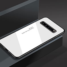 Carcasa Bumper Funda Silicona Espejo M01 para Samsung Galaxy S10 5G SM-G977B Blanco