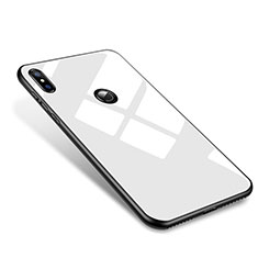 Carcasa Bumper Funda Silicona Espejo M01 para Xiaomi Mi 8 Blanco