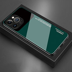 Carcasa Bumper Funda Silicona Espejo M02 para Apple iPhone 14 Pro Max Verde