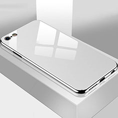 Carcasa Bumper Funda Silicona Espejo M02 para Apple iPhone 6 Plus Blanco