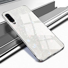 Carcasa Bumper Funda Silicona Espejo M02 para Huawei P30 Blanco