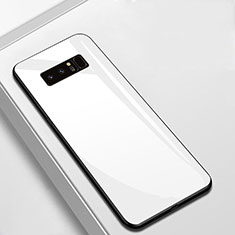 Carcasa Bumper Funda Silicona Espejo M02 para Samsung Galaxy Note 8 Duos N950F Blanco