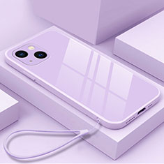 Carcasa Bumper Funda Silicona Espejo M03 para Apple iPhone 13 Mini Morado