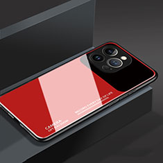 Carcasa Bumper Funda Silicona Espejo M03 para Apple iPhone 13 Pro Rojo