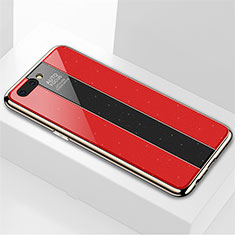 Carcasa Bumper Funda Silicona Espejo M03 para Oppo A12e Rojo