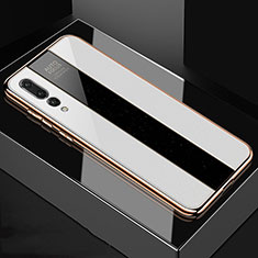 Carcasa Bumper Funda Silicona Espejo M04 para Huawei P20 Pro Blanco