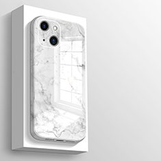 Carcasa Bumper Funda Silicona Espejo M05 para Apple iPhone 13 Mini Blanco