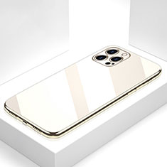 Carcasa Bumper Funda Silicona Espejo M05 para Apple iPhone 14 Pro Max Oro