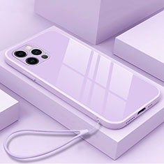 Carcasa Bumper Funda Silicona Espejo M09 para Apple iPhone 13 Pro Max Morado