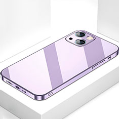 Carcasa Bumper Funda Silicona Espejo M09 para Apple iPhone 15 Morado