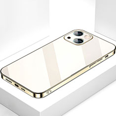 Carcasa Bumper Funda Silicona Espejo M09 para Apple iPhone 15 Plus Oro