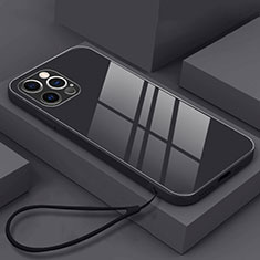 Carcasa Bumper Funda Silicona Espejo M09 para Apple iPhone 15 Pro Max Negro