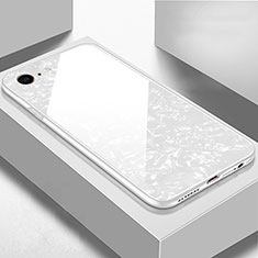 Carcasa Bumper Funda Silicona Espejo P01 para Apple iPhone 6 Plus Blanco