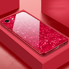 Carcasa Bumper Funda Silicona Espejo P01 para Apple iPhone 6 Plus Rojo