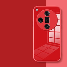 Carcasa Bumper Funda Silicona Espejo P01 para Oppo Find X7 Ultra 5G Rojo