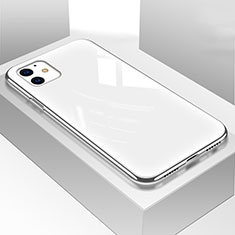 Carcasa Bumper Funda Silicona Espejo para Apple iPhone 11 Blanco
