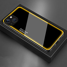 Carcasa Bumper Funda Silicona Espejo para Apple iPhone 13 Mini Amarillo