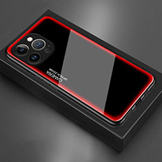 Carcasa Bumper Funda Silicona Espejo para Apple iPhone 14 Pro Max Rojo