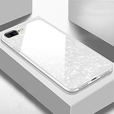 Carcasa Bumper Funda Silicona Espejo para Apple iPhone 7 Plus Blanco