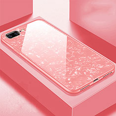 Carcasa Bumper Funda Silicona Espejo para Apple iPhone 7 Plus Oro Rosa