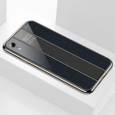 Carcasa Bumper Funda Silicona Espejo para Apple iPhone XR Negro